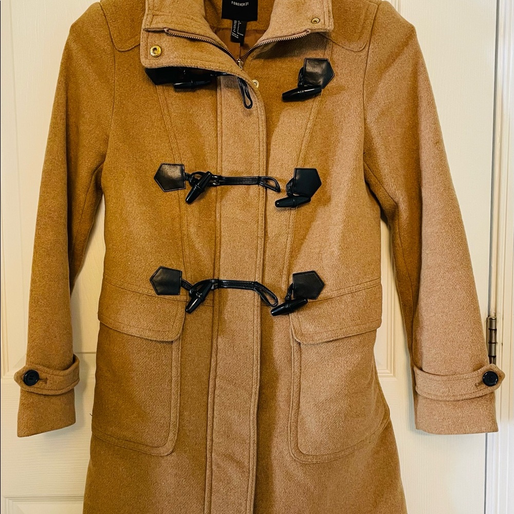 Super Warm Camel Wool Blend Toggle/Duffel Coat